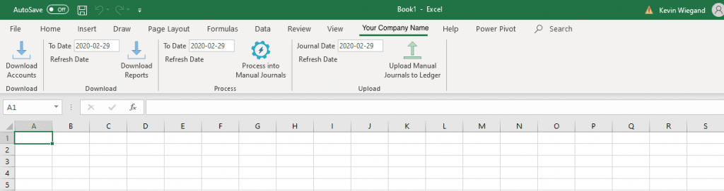 Xero consolidation into Manual Journal Templates